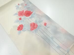 草花模様織出し名古屋帯